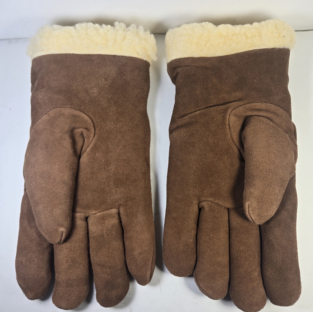 Native Genuine Deerskin Brown Men's Gloves with Shearling Lining Size XL NWOT - Picture 2 of 6